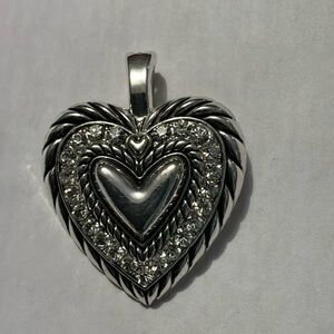 Elegant Silver Heart Pendant Necklace